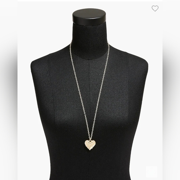 J. Crew Pave Puffy Heart Pendant Necklace - Picture 2 of 4